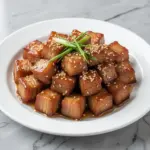 Sticky Honey Garlic Pork Bites - featured image