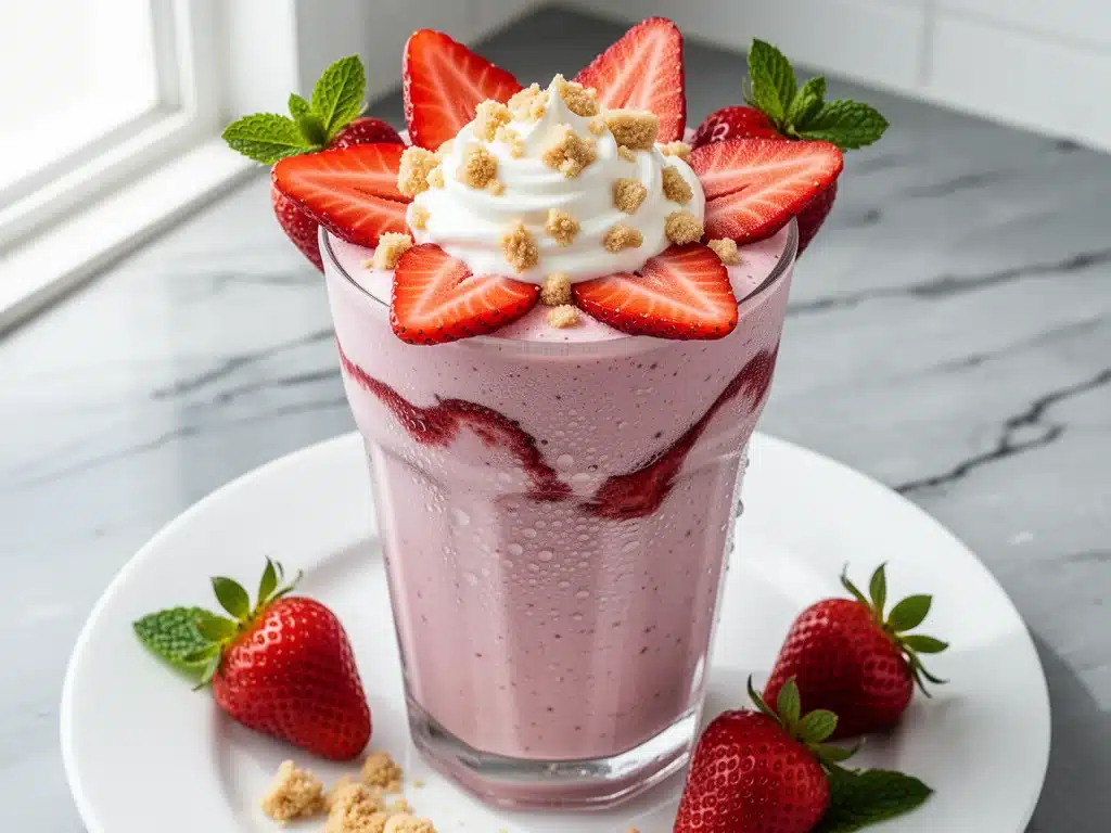 Strawberry Cheesecake Protein Smoothie - featured image