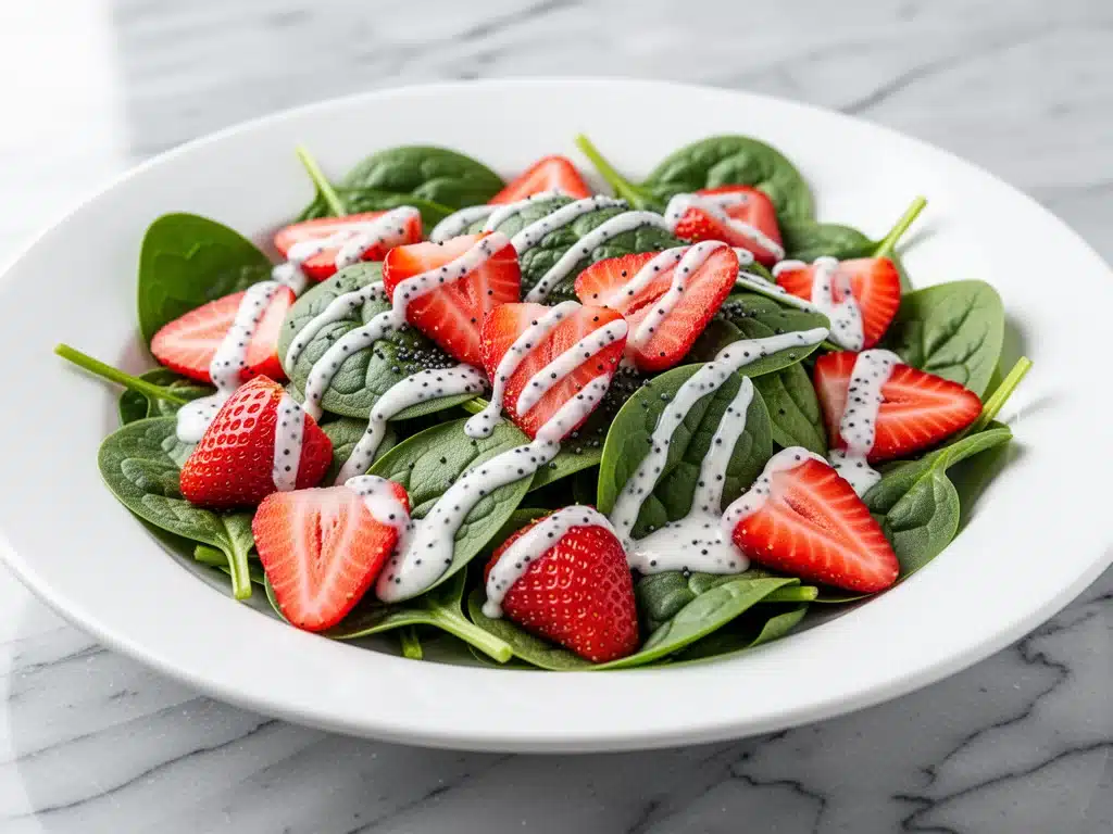strawberry spinach salad - featured image