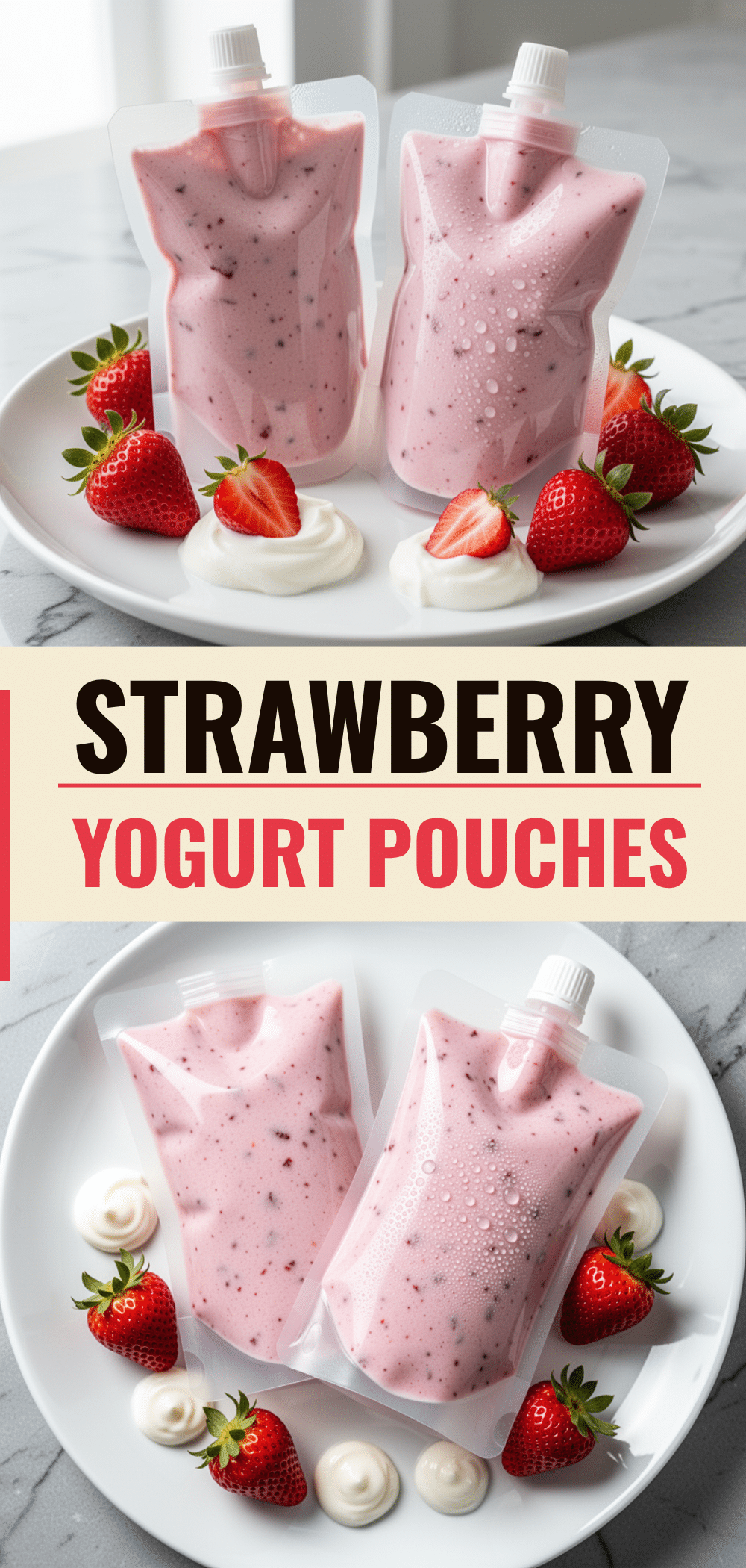 Back-to-School Strawberry Yogurt Smoothie Pouches: Easy Recipe 5 strawberry yogurt smoothie pouches recipe