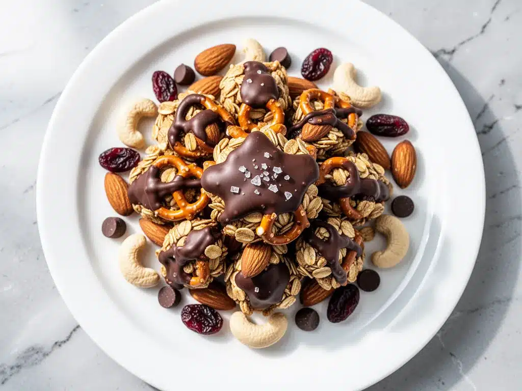 Sweet and Salty Trail Mix Clusters: 3-Ingredient Easy Snack 4 sweet and salty trail mix clusters preparation steps