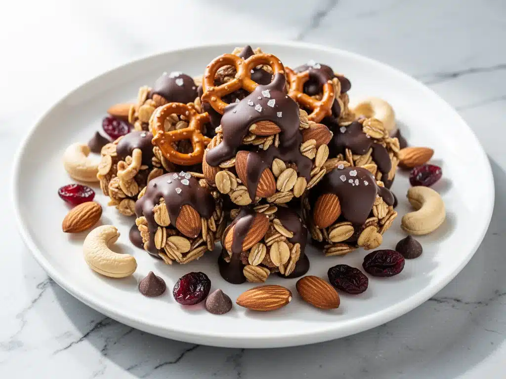 sweet and salty trail mix clusters - featured image