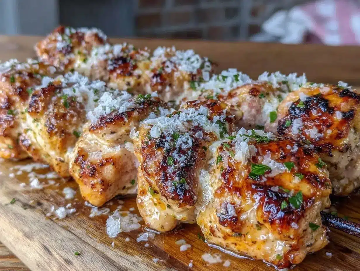 Air Fryer Garlic Parmesan Chicken Skewers: 1 Easy Self-Care Meal 4 air fryer garlic parmesan chicken skewers preparation steps