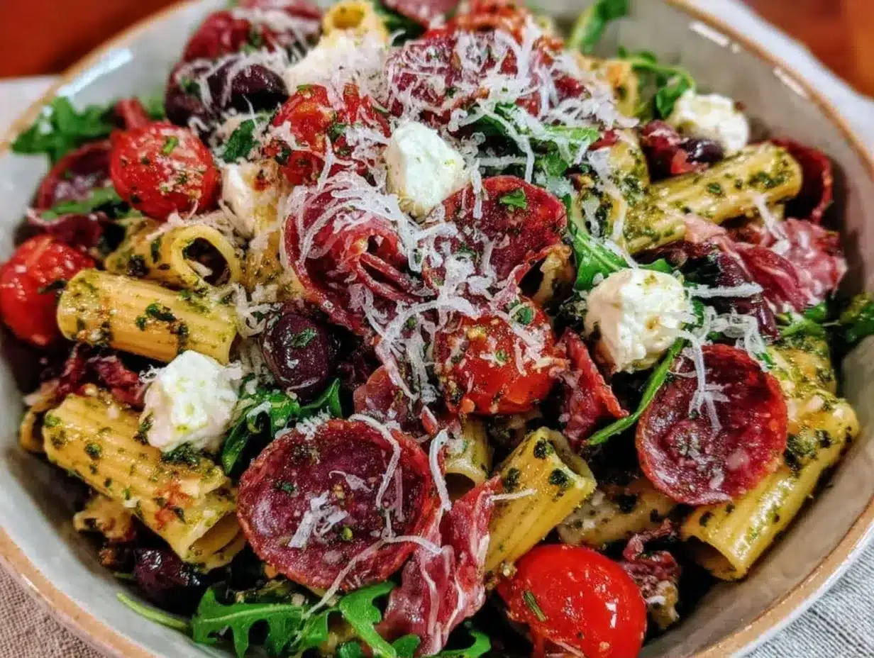 Antipasto Pasta Salad: Easy Gluten-Free Zesty Italian Recipe 4 Antipasto Pasta Salad preparation steps