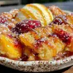 budget bourbon peach cobbler - featured image