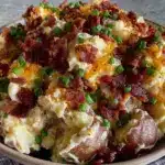 budget-friendly labor day loaded potato salad - featured image