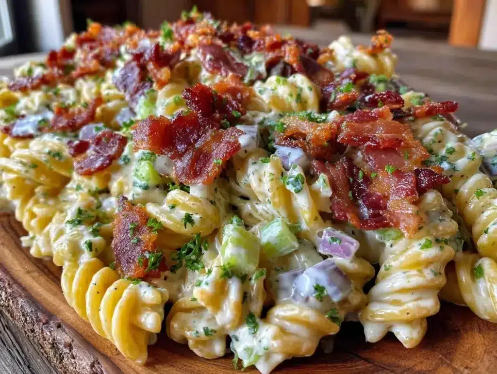 Budget-Friendly Tailgate Bacon Ranch Pasta Salad - featured image
