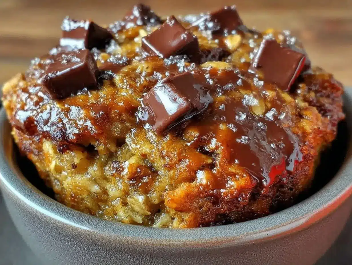 Creamy Chocolate Chip Baked Oatmeal: 5-Ingredient Meal Prep 4 creamy chocolate chip baked oatmeal preparation steps