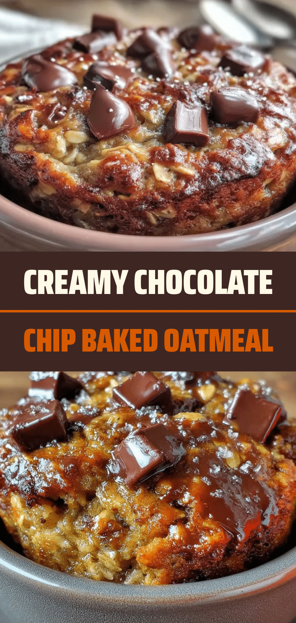 Creamy Chocolate Chip Baked Oatmeal: 5-Ingredient Meal Prep 5 creamy chocolate chip baked oatmeal recipe