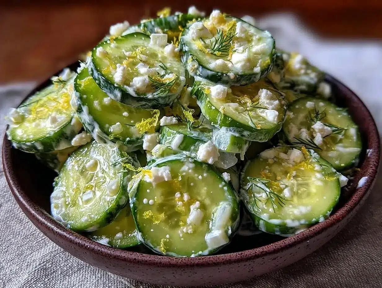 Creamy Cucumber Salad: Best Dill & Sour Cream Recipe 4 creamy cucumber salad preparation steps