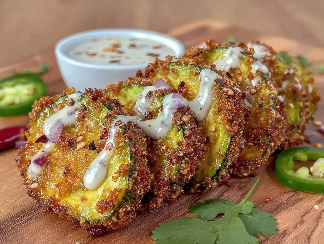 Crispy Baked Avocado Fries with Chipotle Ranch: Easy Finger Food 4 Crispy Baked Avocado Fries preparation steps