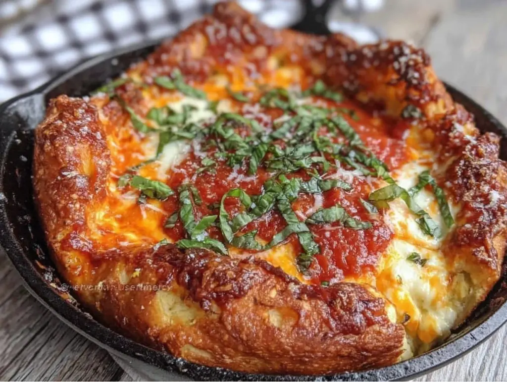Crispy Cast Iron Margherita Pizza - featured image