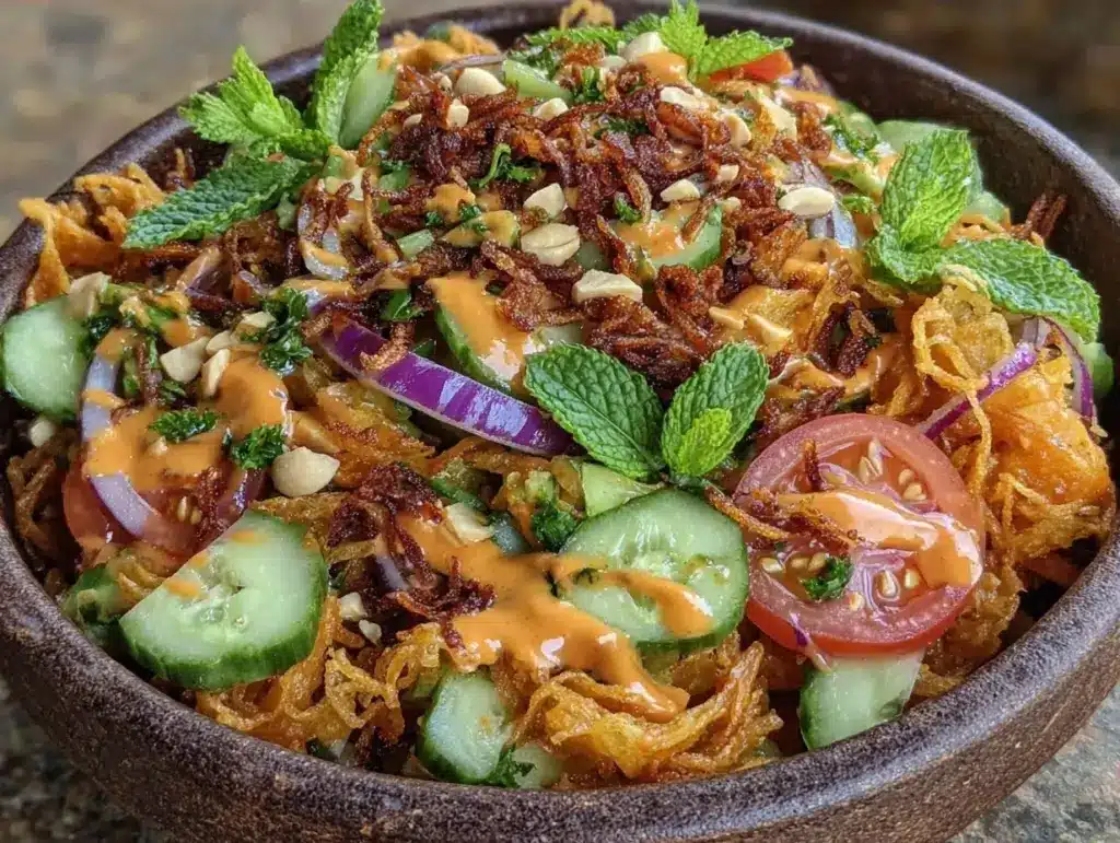 crispy rice salad - featured image