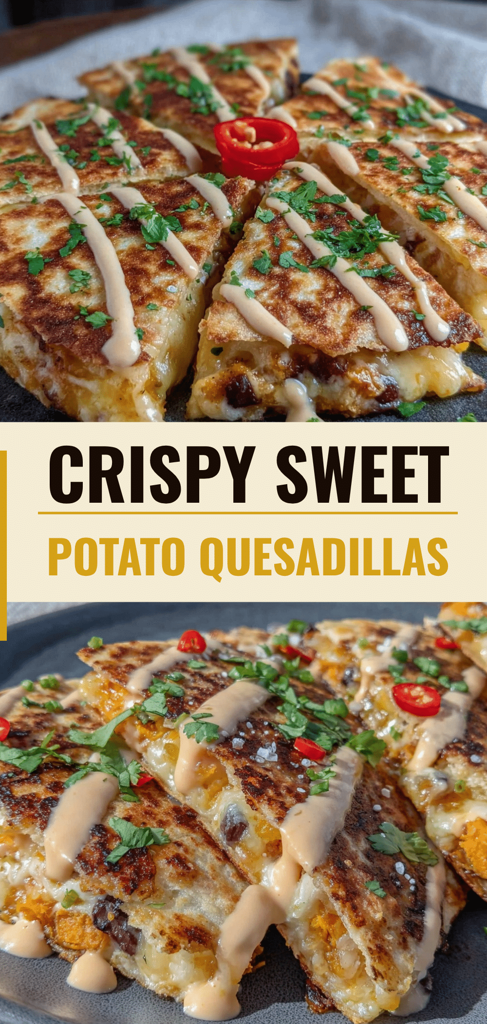 Crispy Sweet Potato Black Bean Quesadillas: Perfect Party Food 5 Crispy Sweet Potato Black Bean Quesadillas recipe