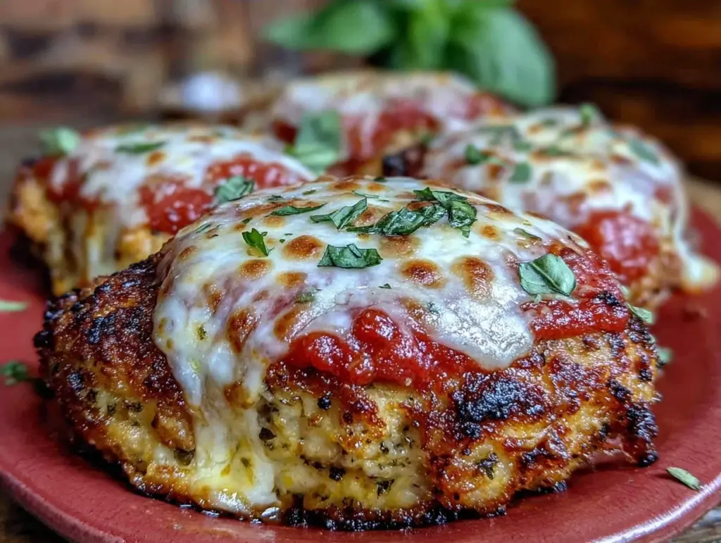 easy baked chicken parmesan with crispy panko - featured image