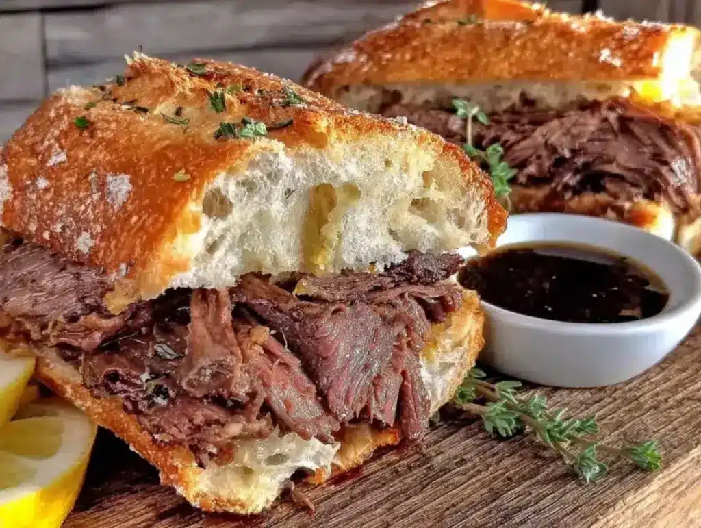 Easy Crockpot French Dip - featured image