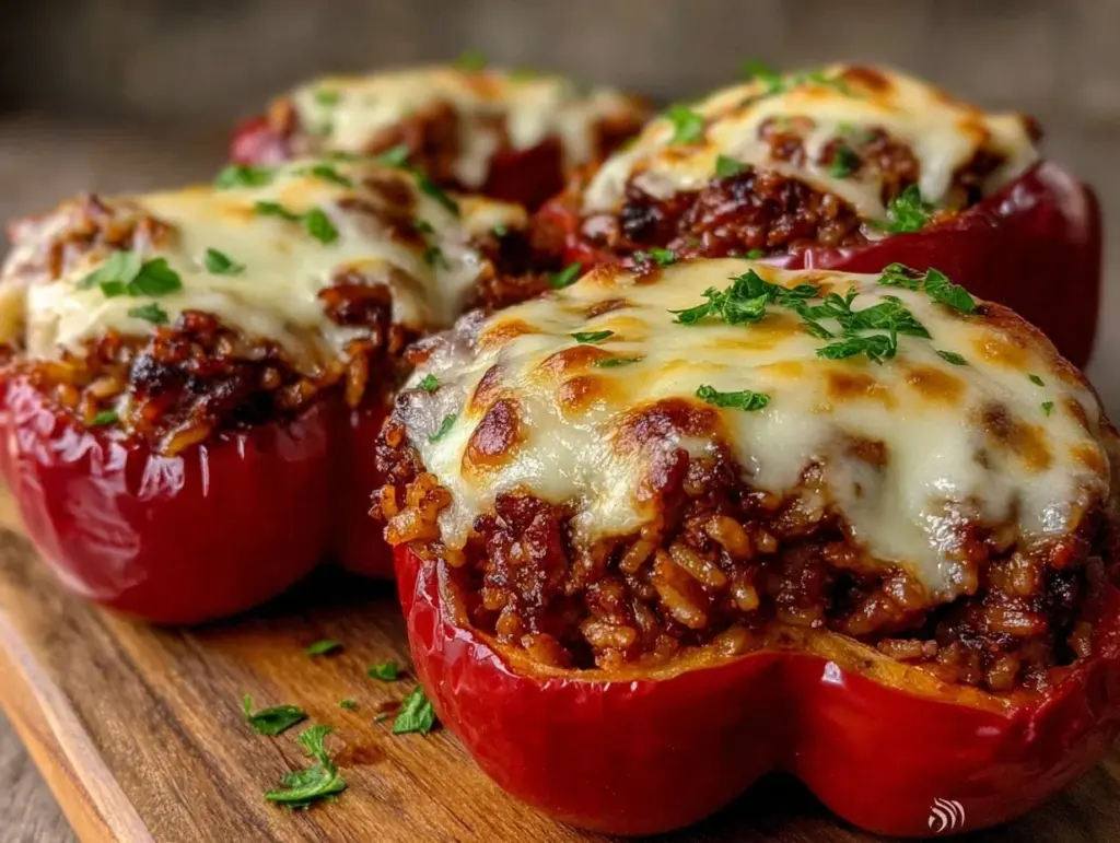 Easy Ground Beef Stuffed Peppers - featured image
