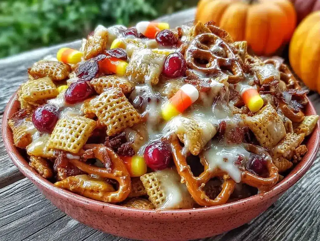 fall chex mix - featured image