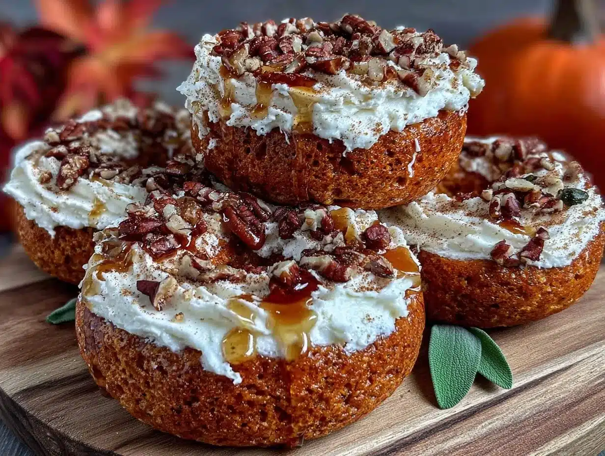 Fall Pumpkin Bagels with Whipped Maple Cream Cheese: Grill Recipe 4 Fall Pumpkin Bagels preparation steps