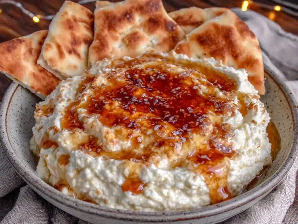 Football Party Whipped Feta Dip: The Whisking Trick for Creaminess 4 football party whipped feta dip preparation steps