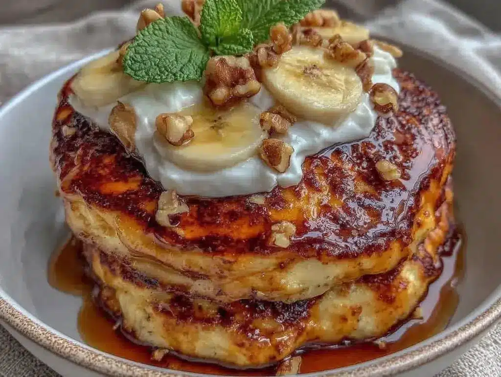 high-protein cottage cheese banana pancakes - featured image