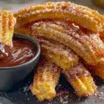 homemade cinnamon sugar churros - featured image