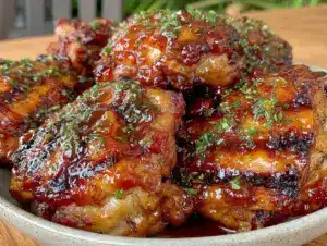 Home 5 honey bourbon grilled chicken thighs - featured image