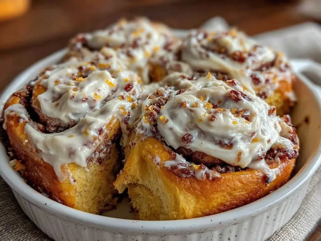 Make-Ahead Pumpkin Cinnamon Rolls - featured image