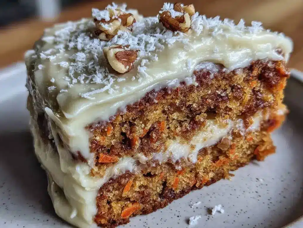 moist carrot cake with brown butter frosting - featured image
