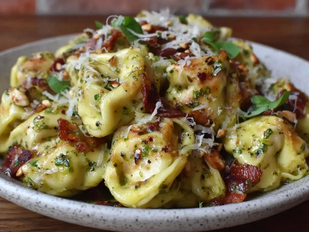 One Pan Creamy Pesto Chicken Tortellini: Easy 20 Min Dinner 4 One Pan Creamy Pesto Chicken Tortellini preparation steps