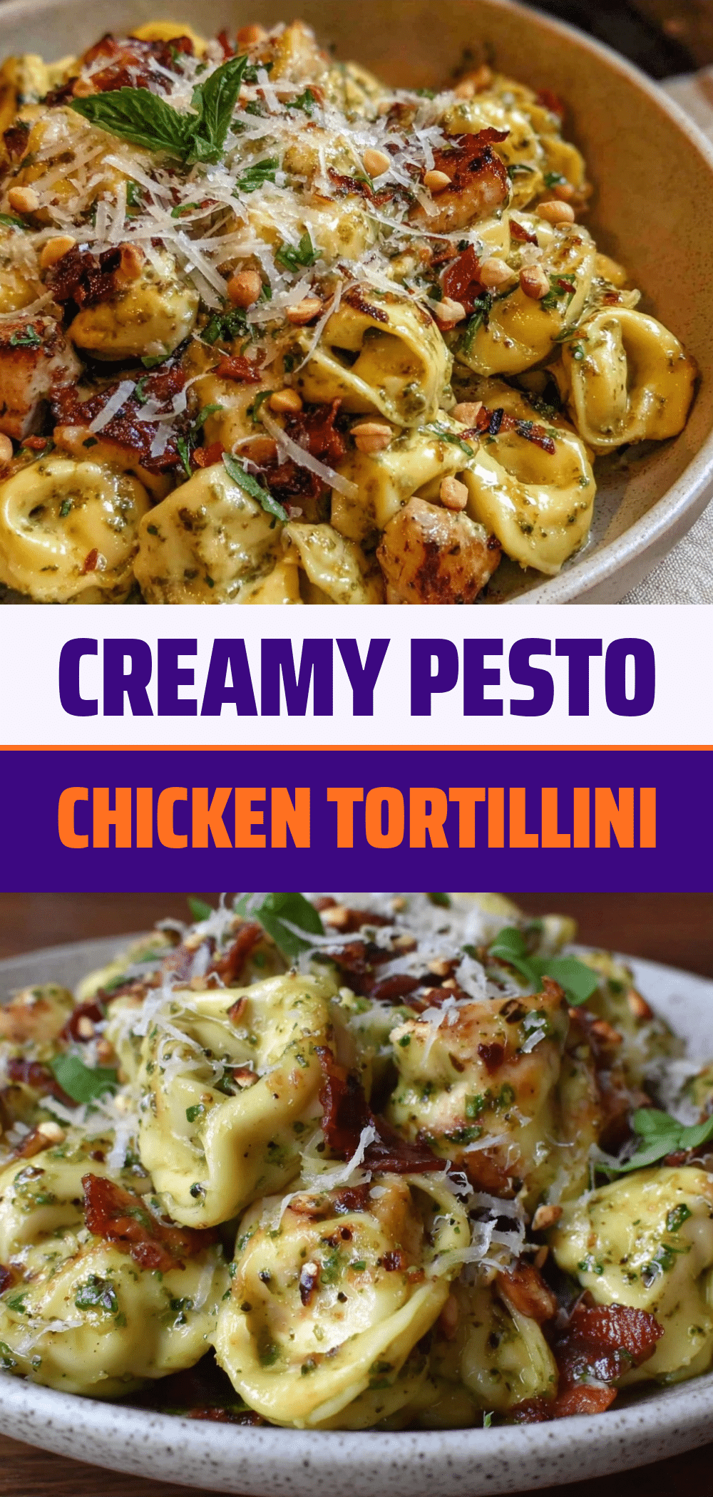 One Pan Creamy Pesto Chicken Tortellini: Easy 20 Min Dinner 5 One Pan Creamy Pesto Chicken Tortellini recipe