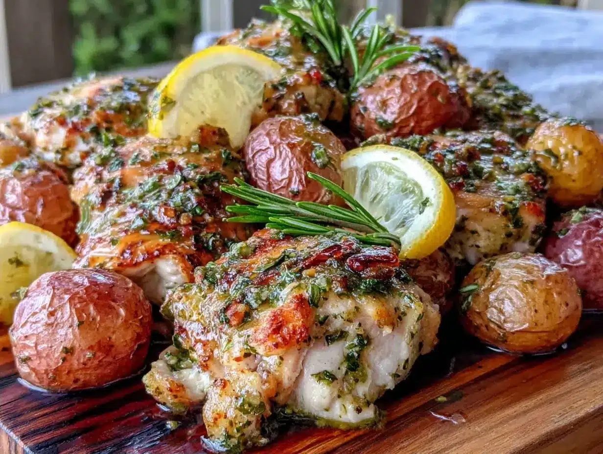 One-Pan Lemon Herb Chicken: Easy 30 Min Weeknight Dinner 4 one-pan lemon herb chicken preparation steps