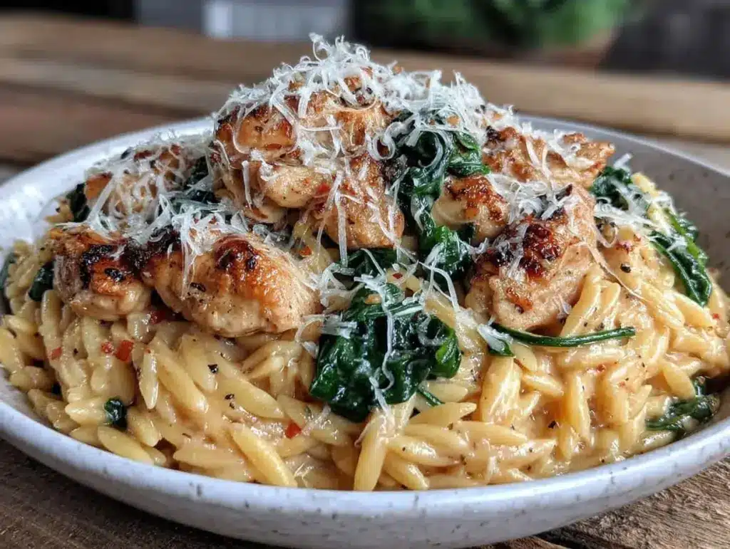 One-Pot Creamy Chicken Orzo - featured image