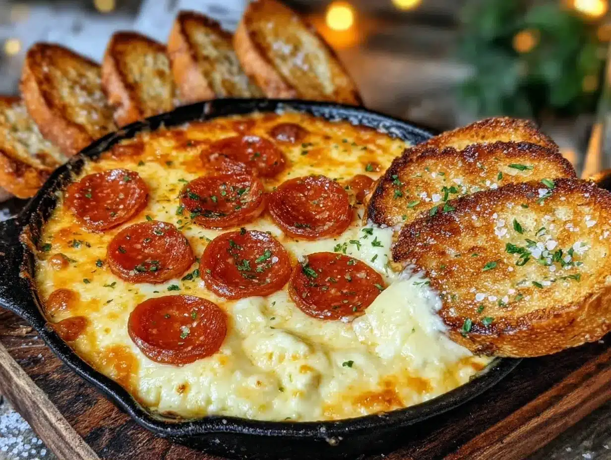 Ultimate Game Day Pepperoni Pizza Dip: Easy Party Dip 4 pepperoni pizza dip preparation steps