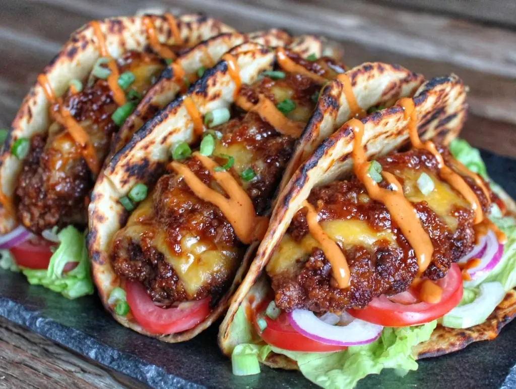 smash burger tacos meal prep - featured image