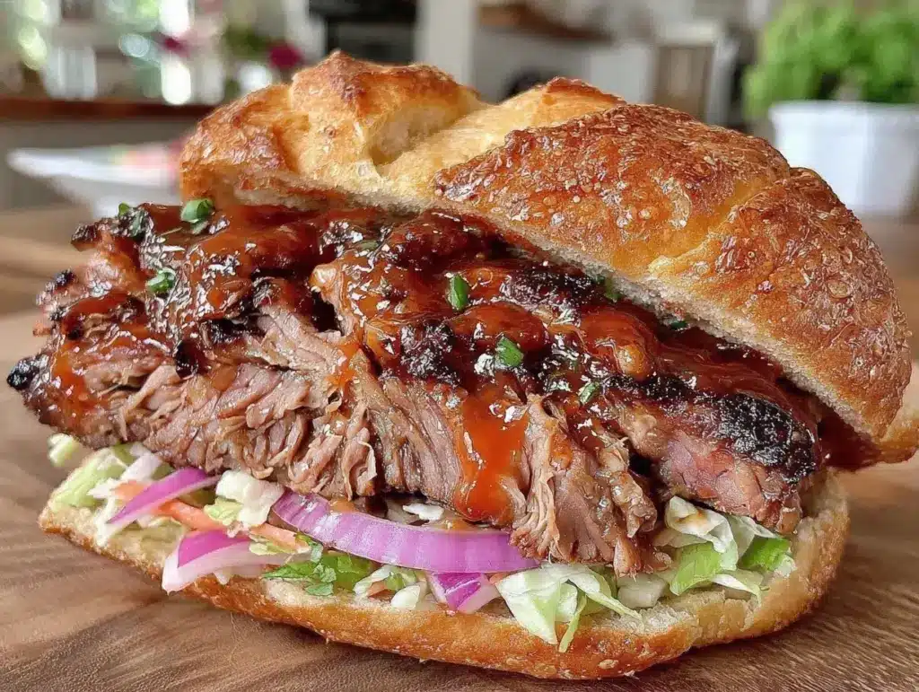 smoked brisket sandwiches - featured image