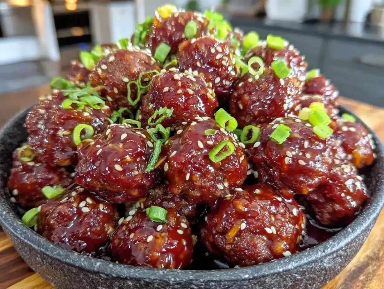 Sticky Korean BBQ Meatballs: 5 Fun Kids Can Help Make 4 Sticky Korean BBQ Meatballs preparation steps