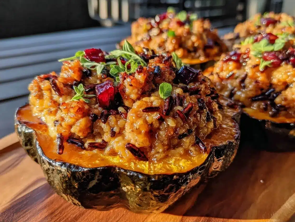 Cozy Fall Stuffed Acorn Squash: Easy Sausage Meal Prep 4 stuffed acorn squash with sausage preparation steps