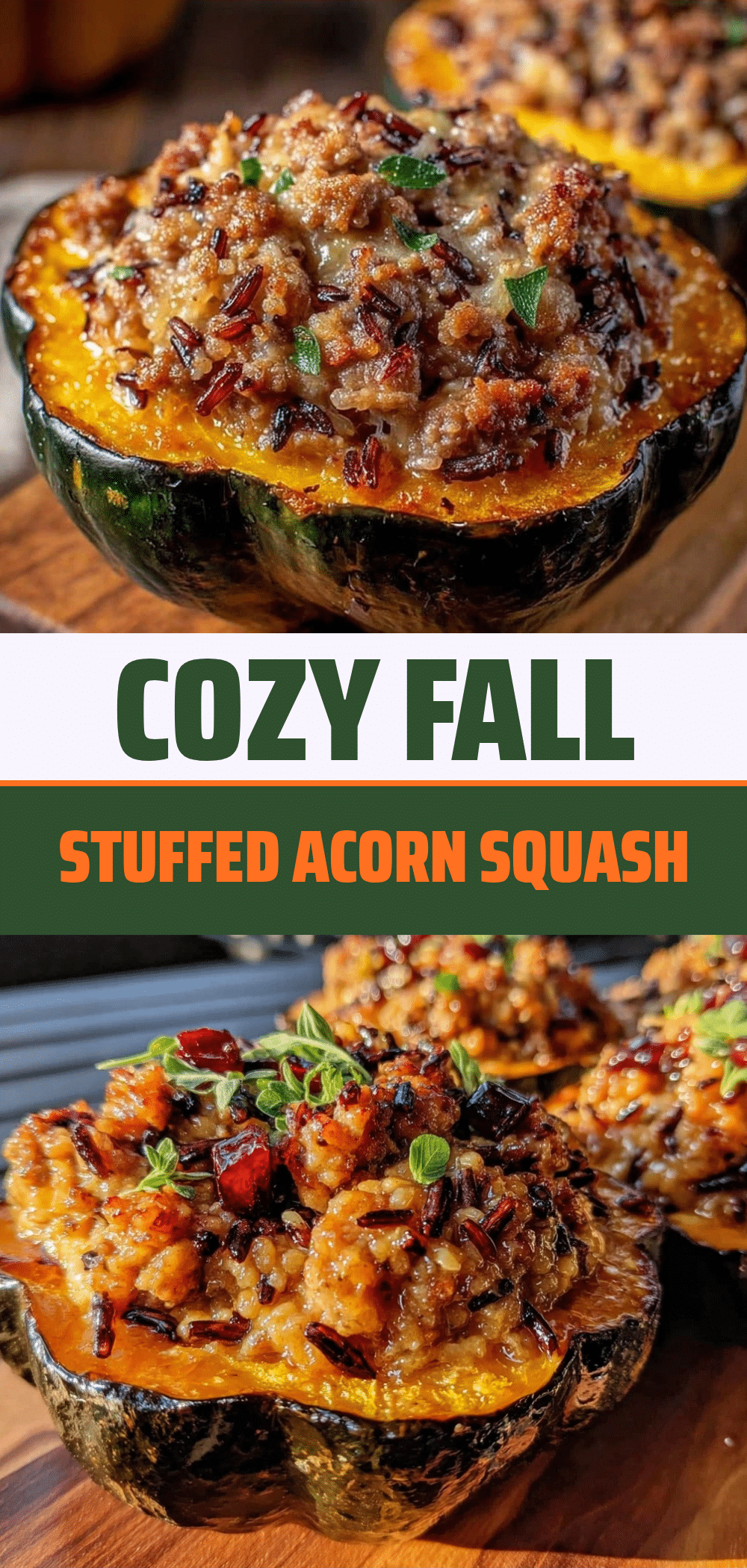 Cozy Fall Stuffed Acorn Squash: Easy Sausage Meal Prep 5 stuffed acorn squash with sausage recipe