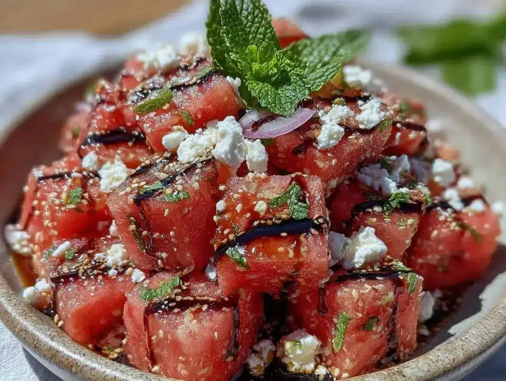 watermelon feta salad - featured image